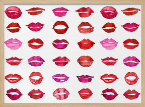 Lipstick kisses Poster