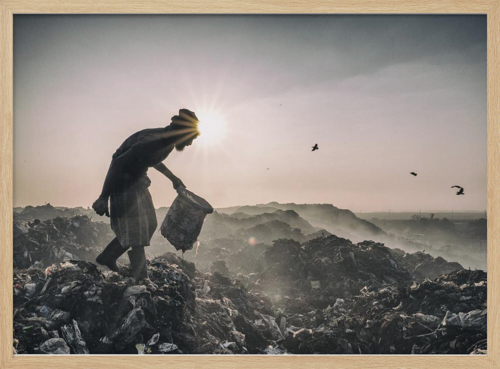 Worker at the dumpyard Poster