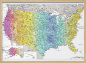 Highly detailed map of the United States, Jude Poster