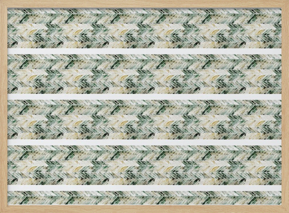 Green Beige Pattern Poster