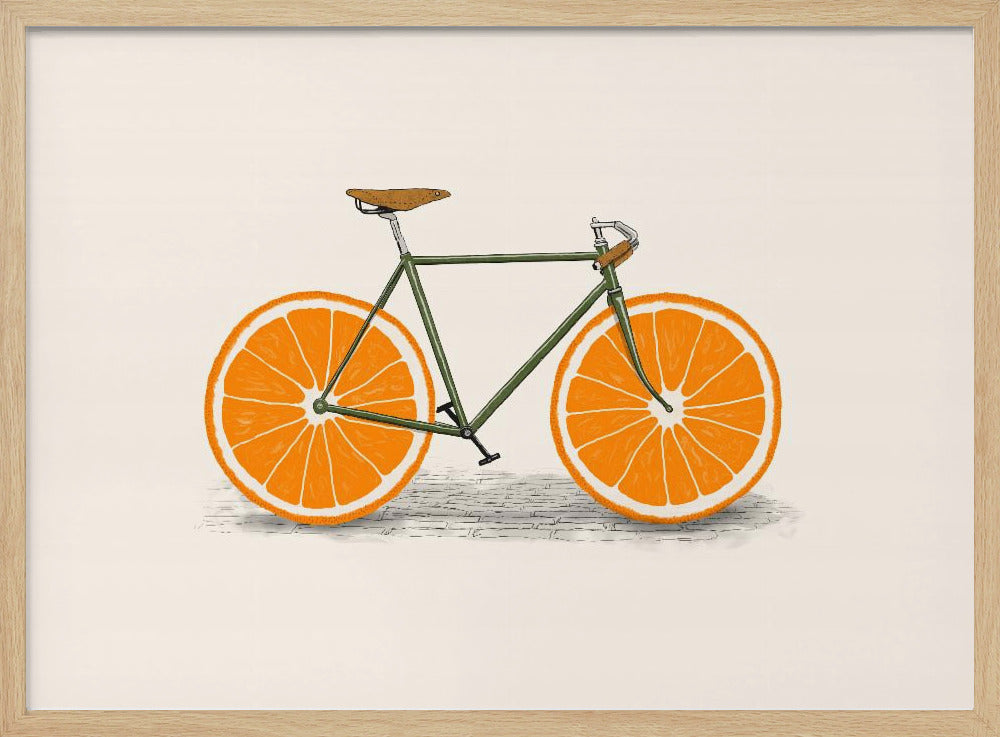 Orange Wheels Poster