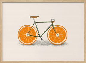 Orange Wheels Poster