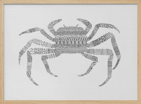 Crab Grey Poster Grey Poster