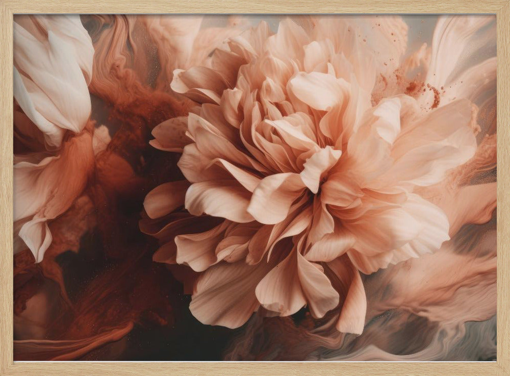 Splashed Peony Poster