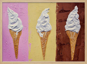 Ice Creams On Neapolitan Poster