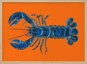 Lobster On Orange Poster