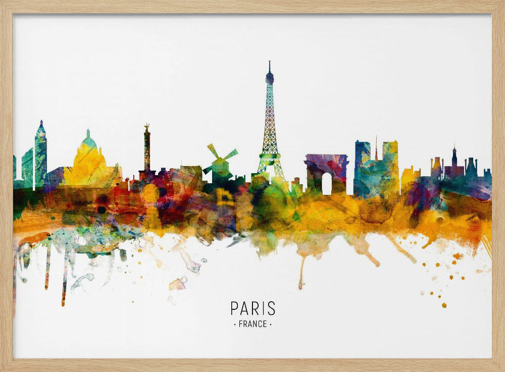 Paris France Skyline Poster