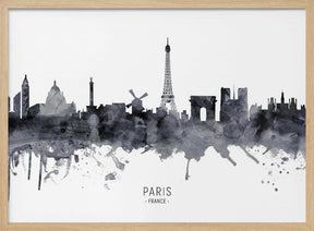 Paris France Skyline Poster