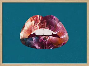 Floral Lips Poster