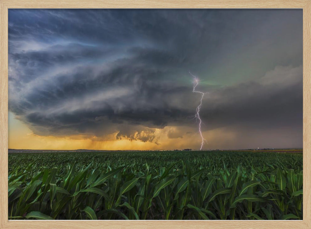 Supercell with Lightening Poster