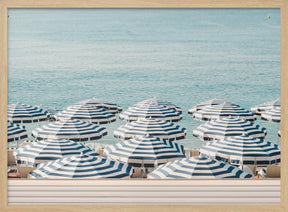 Striped Beach Umbrellas Poster