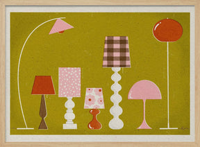 Mid Century Modern Lamps Poster