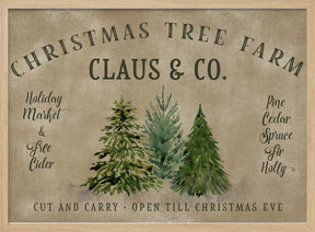 Vintage Christmas tree farm (1) Poster