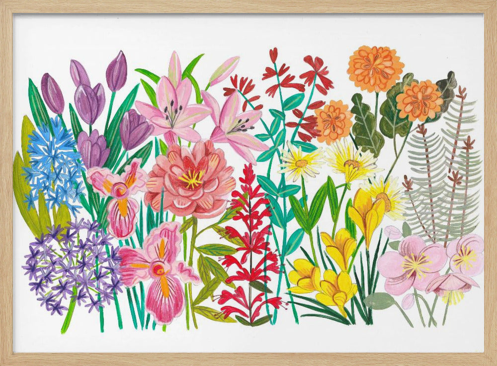 Flowers in the Garden Poster