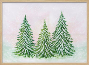 The snowy trees Poster