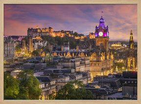 Fantastic sunset in Edinburgh Poster