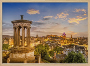 Magical sunset over Edinburgh Poster