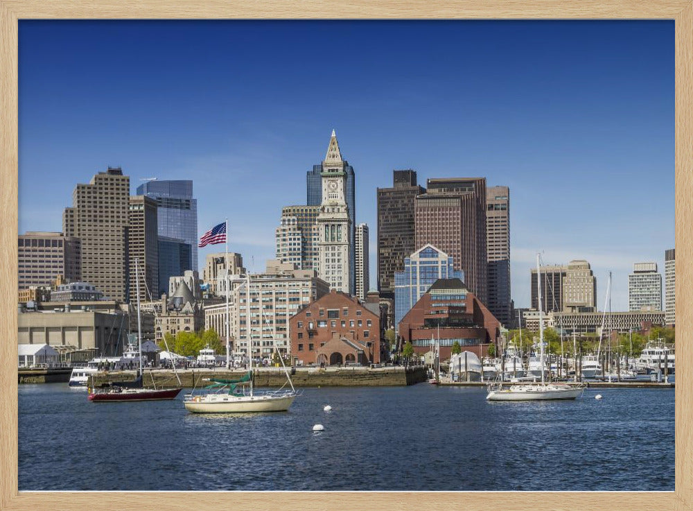 BOSTON Skyline North End &amp; Financial District Poster