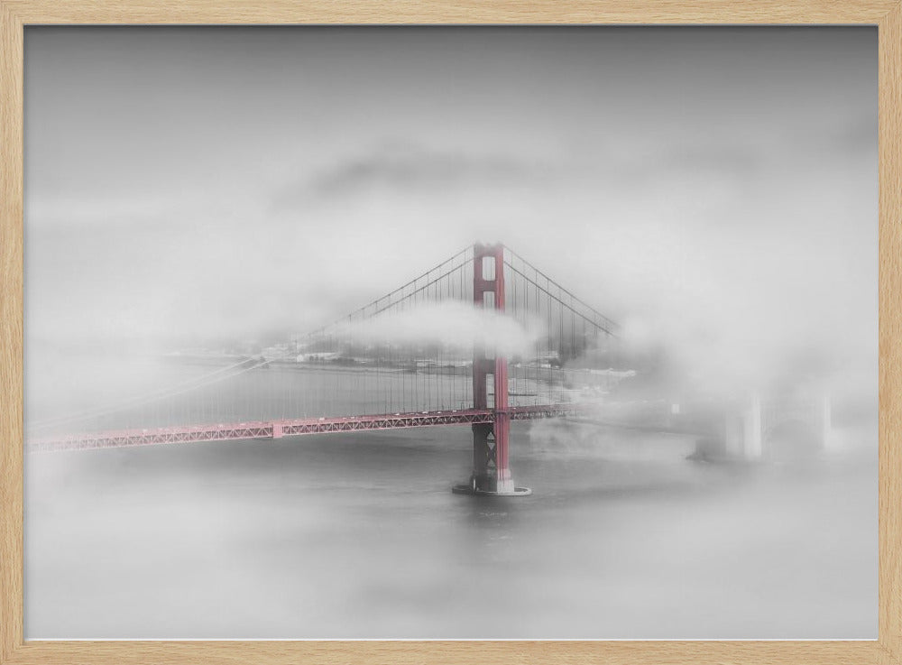 Foggy Golden Gate Bridge Poster