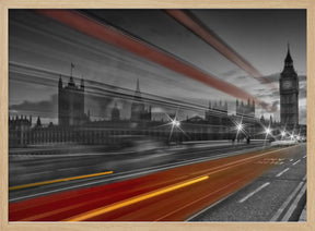 LONDON Westminster Bridge Traffic Poster