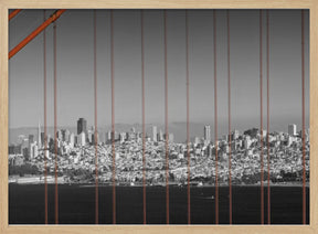 Golden Gate Bridge - Panoramic Downtown View Poster