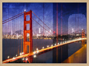 City Art Golden Gate Bridge Composing Poster