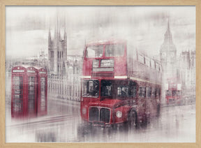 LONDON Westminster Collage Poster