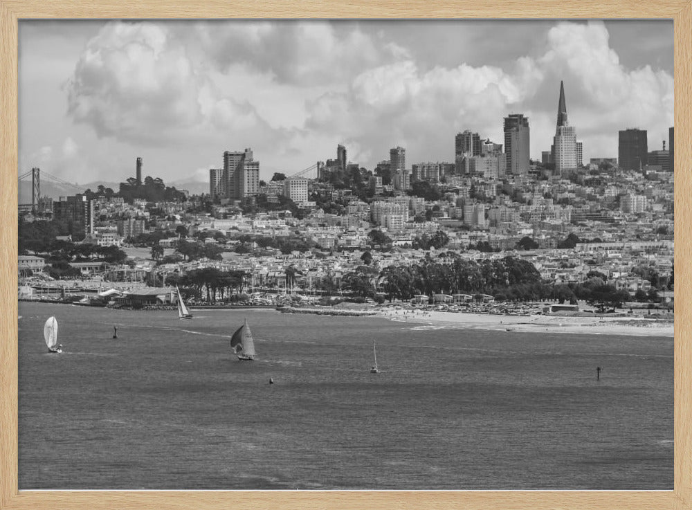 San Francisco Skyline | Monochrome Poster