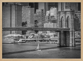 NEW YORK CITY Brooklyn Bridge &amp; Manhattan Skyline Poster