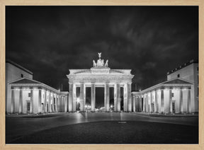 BERLIN Monochrome Brandenburg Gate Poster