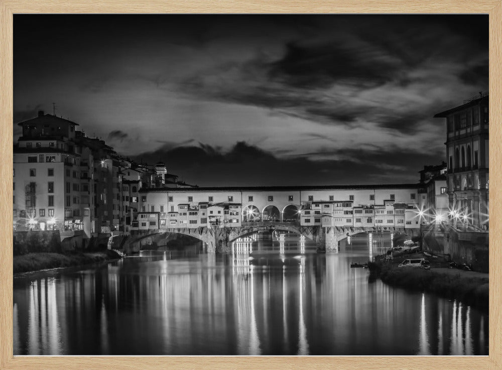 FLORENCE Ponte Vecchio at Night Poster