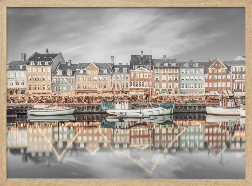 COPENHAGEN VINTAGE Nyhavn Idyllic Evening Impression Poster