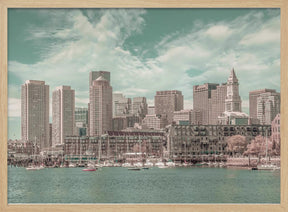 BOSTON Skyline | urban vintage style Poster