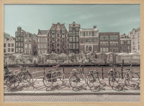 AMSTERDAM Singel Canal with Flower Market | urban vintage style Poster