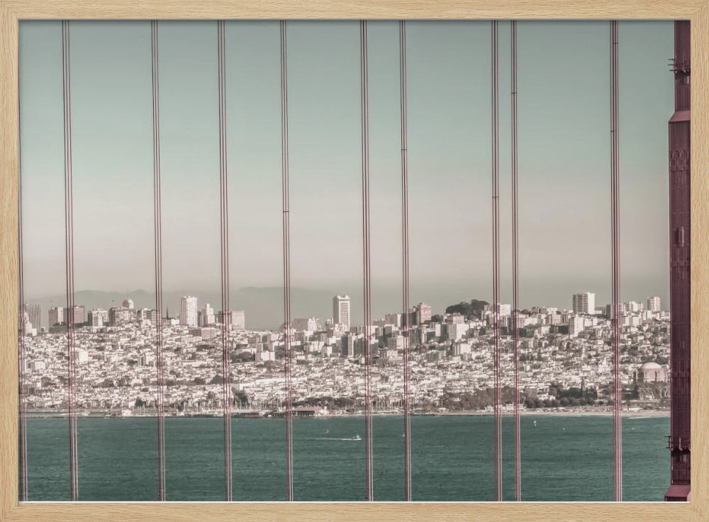 Golden Gate Bridge Panorama | urban vintage style Poster