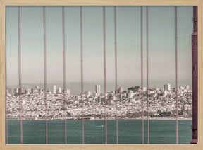 Golden Gate Bridge Panorama | urban vintage style Poster