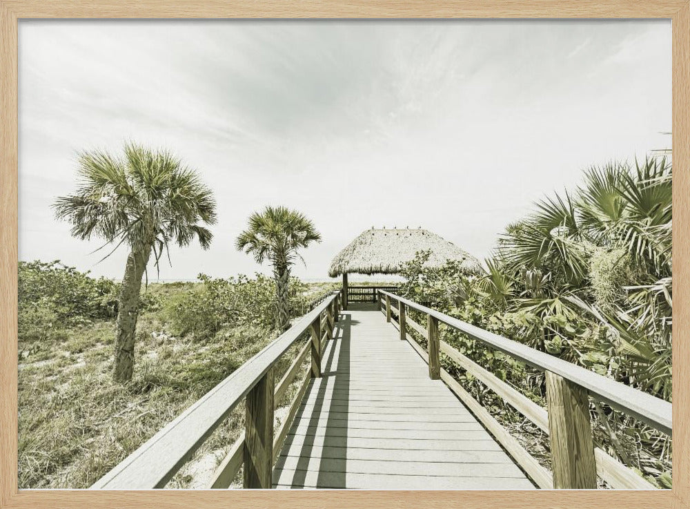 Bridge to the beach | Vintage Poster