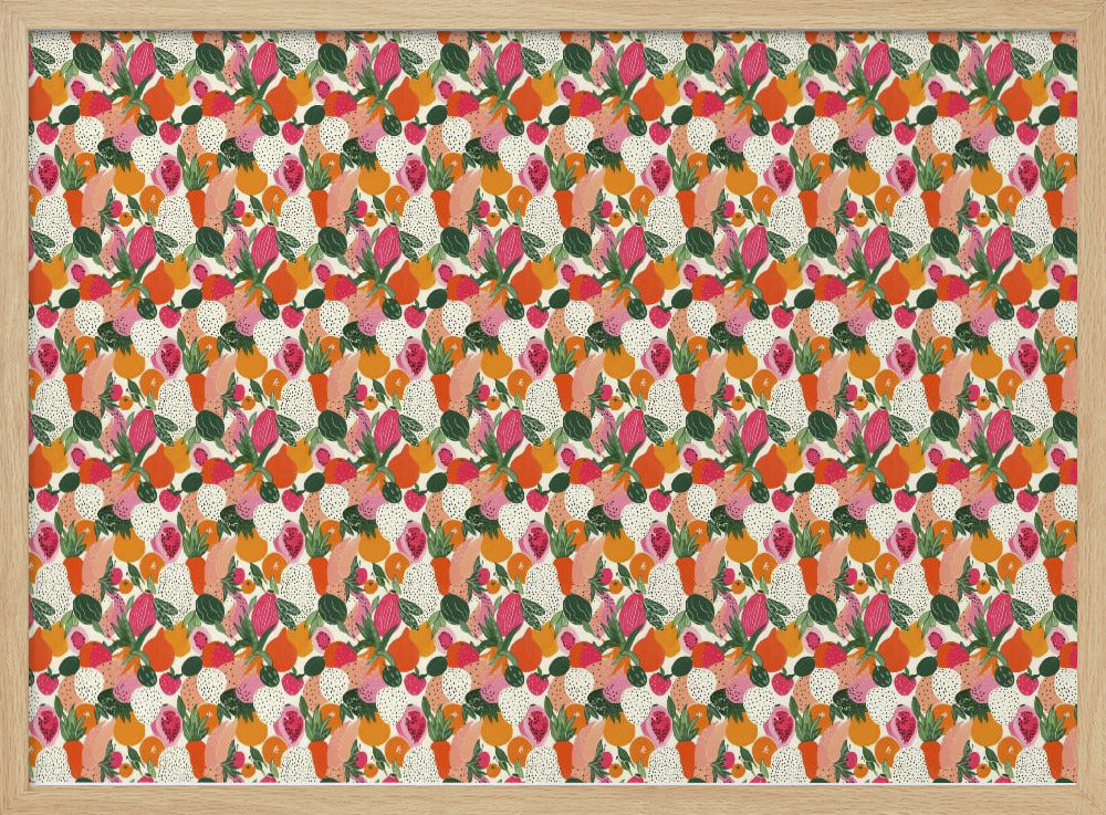 Fresh fruits pattern 3 Poster