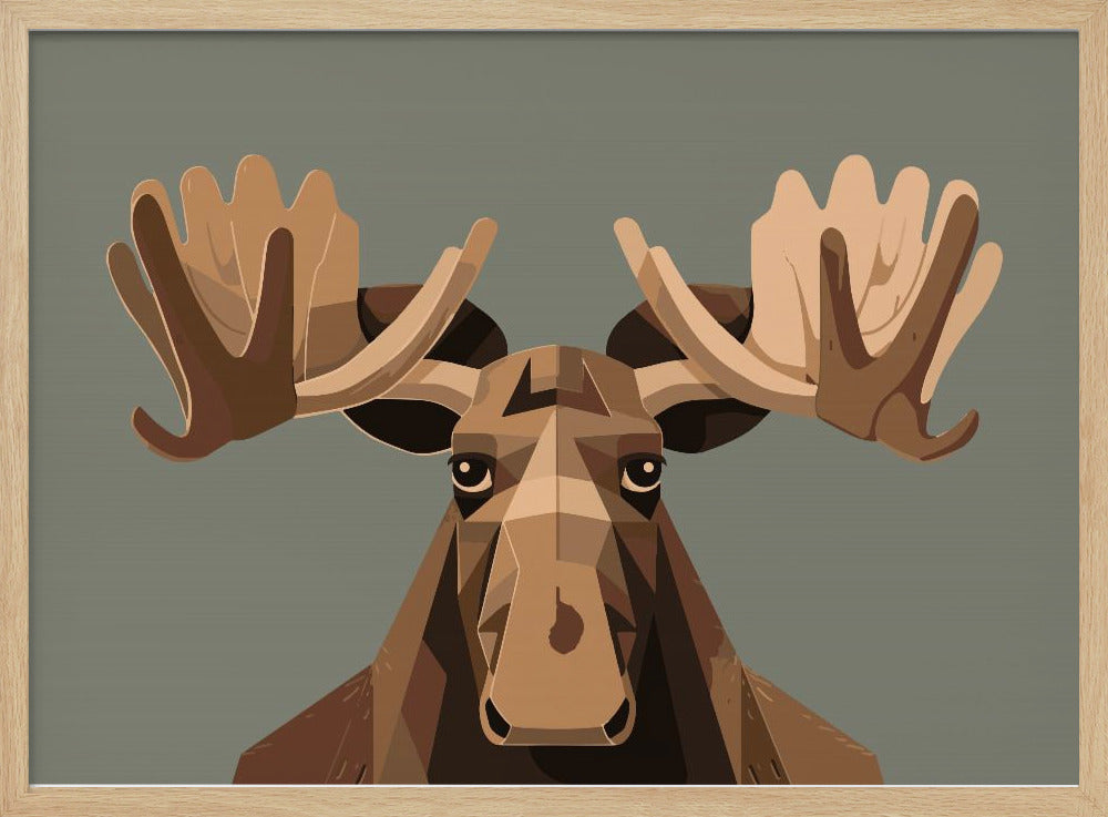 Staring Moose Poster