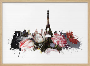 Paris France Skyline Sport Art (3) Poster