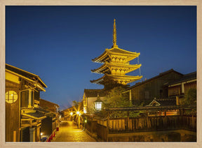 Yasaka Pagoda in historic Kyoto in the evening Poster