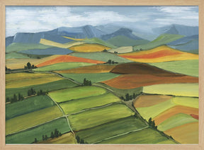 Theodore patchwork landscape Poster