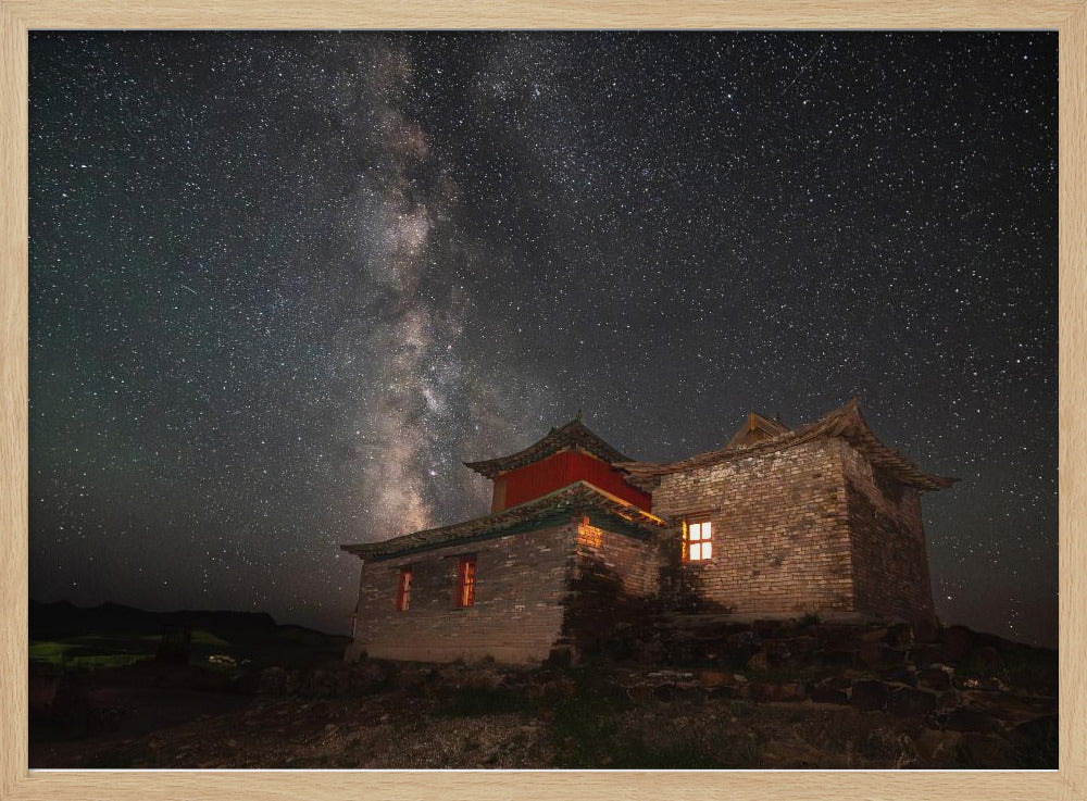 The Milky Way above Ongy Monastery Poster