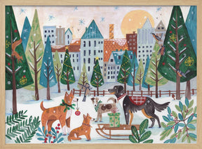 Dogs in the park Poster