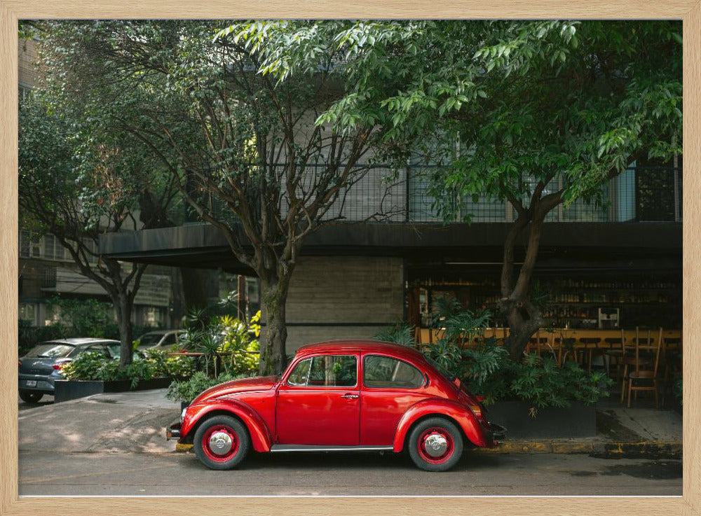 Retro Car in Mexico City Poster