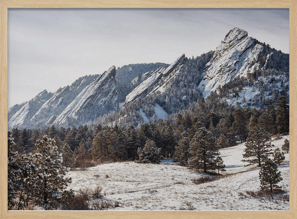 Boulder Flatirons Winter Poster