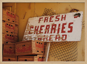 Fresh Cherries Ahead Poster