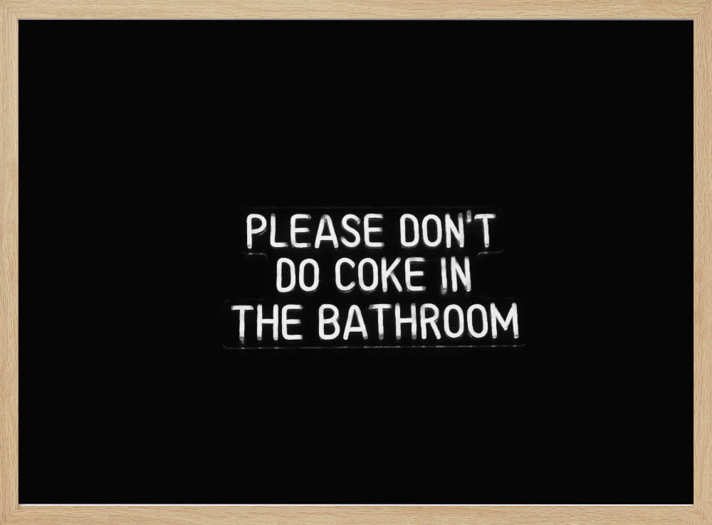 Please Don&#039;t Do Coke in the Bathroom Poster