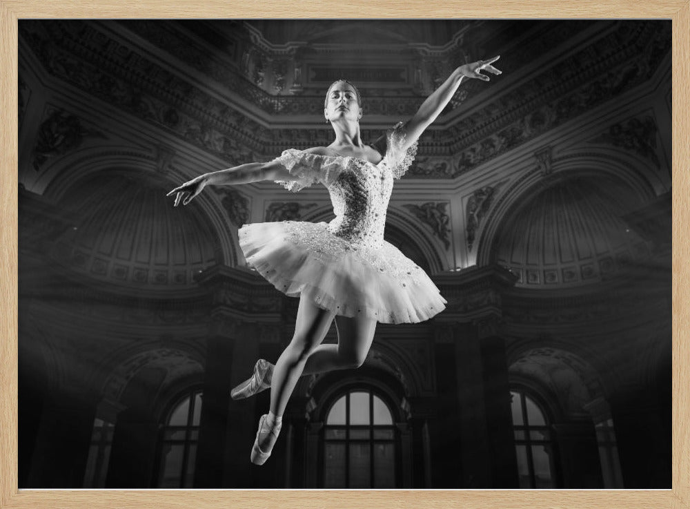 BallerineSaut-BW Poster