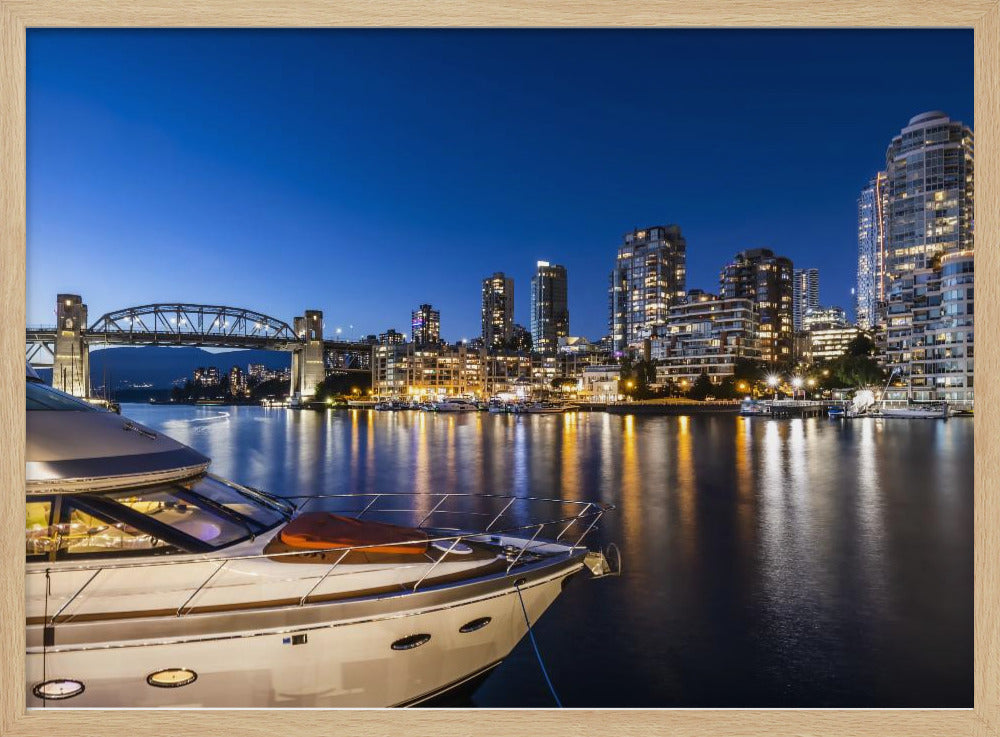 Granville Island in the evening Poster